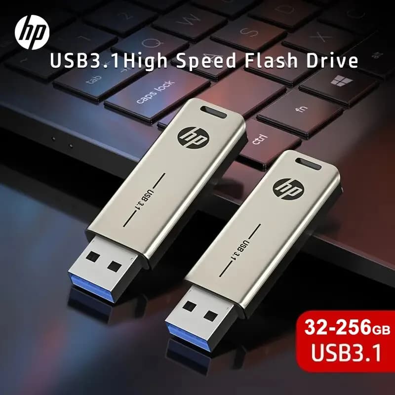 HP USB 3.1 Metal USB Flash Drive 32GB 64GB 128GB 256GB Pen Drive personalità creativa Car Music Gift PenDrive USB ad alta velocità