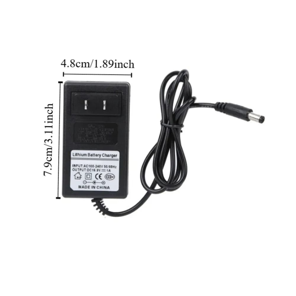 Caricabatterie Portatile Durevole per Pistola Massaggiante 16.8V 25.2V, Adattatore di Alimentazione con Spina USA, Caricabatterie per Batterie al Litio, Caricabatterie per Pacchi Batteria
