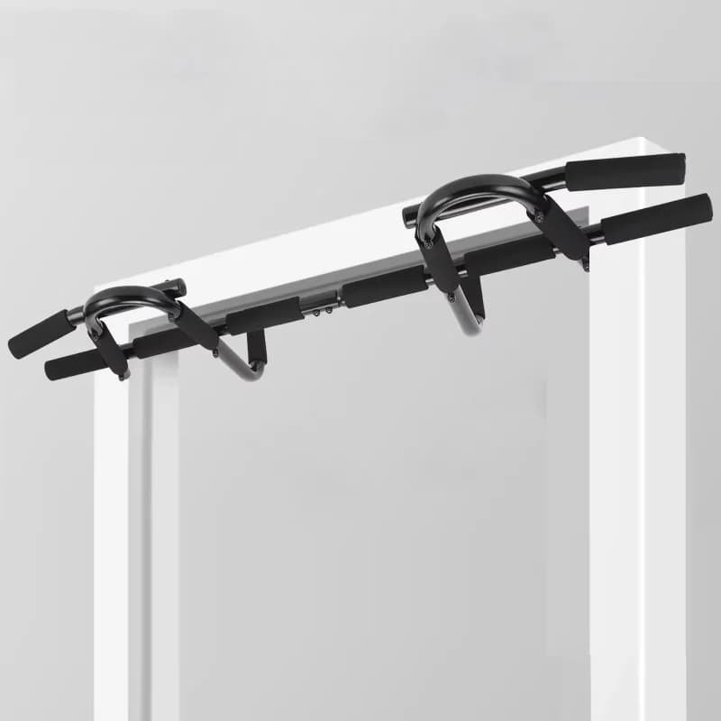 Black Steel Screw Free Door Pull Up Bar, Anti Slip Design For Hanging Training In Home Indoor Exercise Space