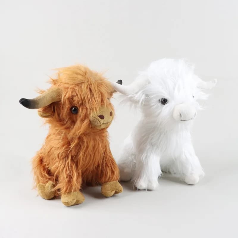 25 centimetri Simulazione Highland Mucca Peluche Animale Bambola Morbido Farcito Highland Mucca Peluche Kawaii Bambini Regalo Del Bambino Giocattolo Home Room Decor