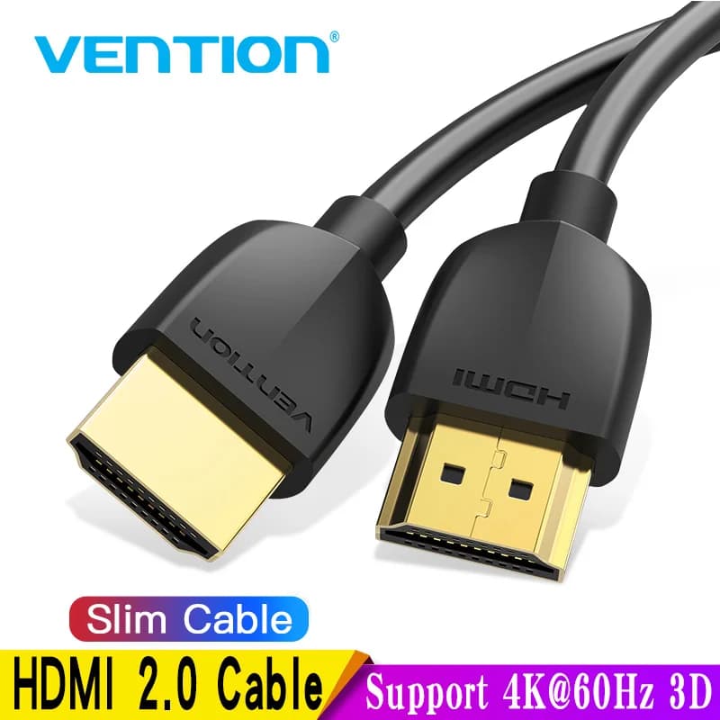 HDMI Vention Slim HDMI cable to HDMI 2.0 HDR 4K @ 60Hz for Splitter Extender 1080P HDTV projector cable PS4 cable 1.5m 3m HDMI