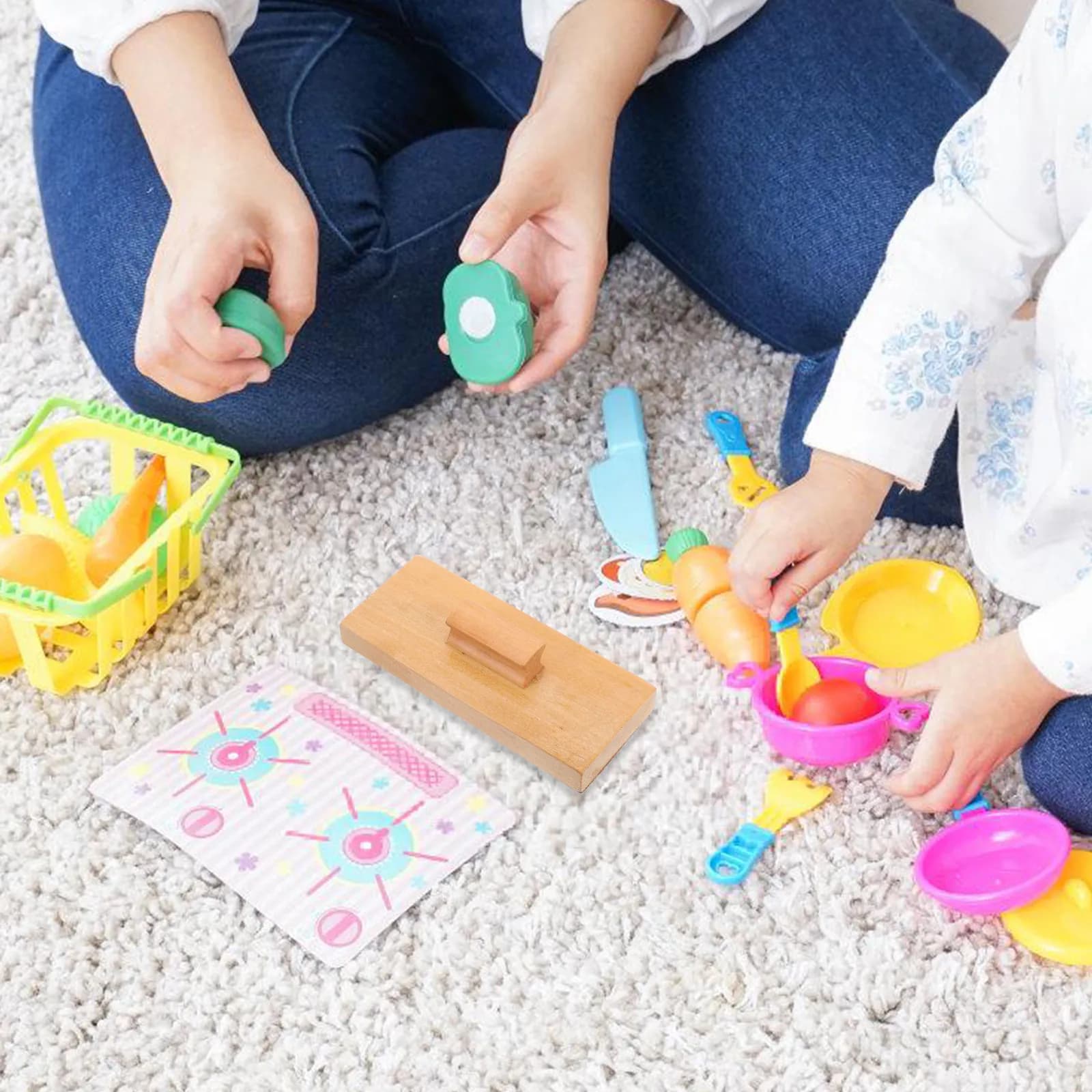 1 Paio di Strumenti a Percussione per Bambini, Blocco di Sabbia in Legno, Strumento Musicale Ritmico Azionato a Mano, Adatto per Bambini e Bambine