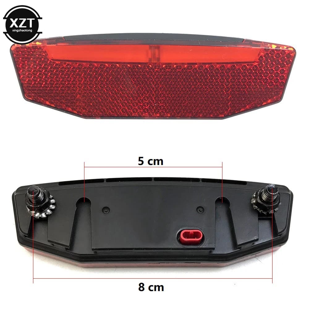 6V-60V LED Luce posteriore per moto Luce posteriore per bicicletta elettrica E-scooter Avvertimento di sicurezza notturno Lampada posteriore Connettore impermeabile/SM