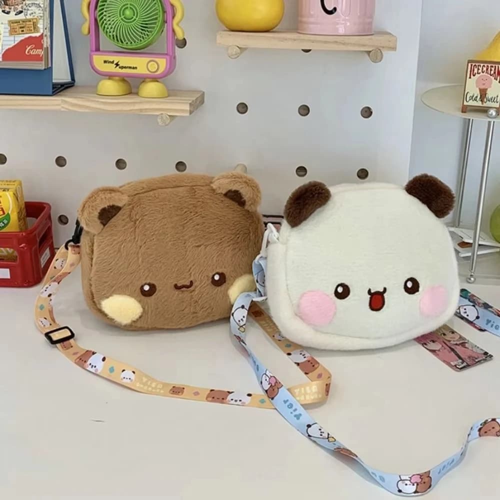 Zaino in peluche Bubu carino, borsa a tracolla Yier Panda Bear, portamonete Kawaii, borsa a spalla, morbidi peluche, regalo per bambine