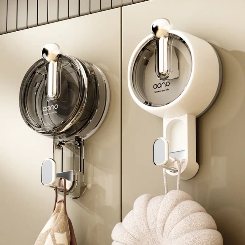 1/2 Pezzi Ganci a Ventosa Potenti, Riutilizzabili, Senza Tracce, per Doccia, Cucina, Bagno, Organizzatore per Accappatoi, Cappotti, Asciugamani