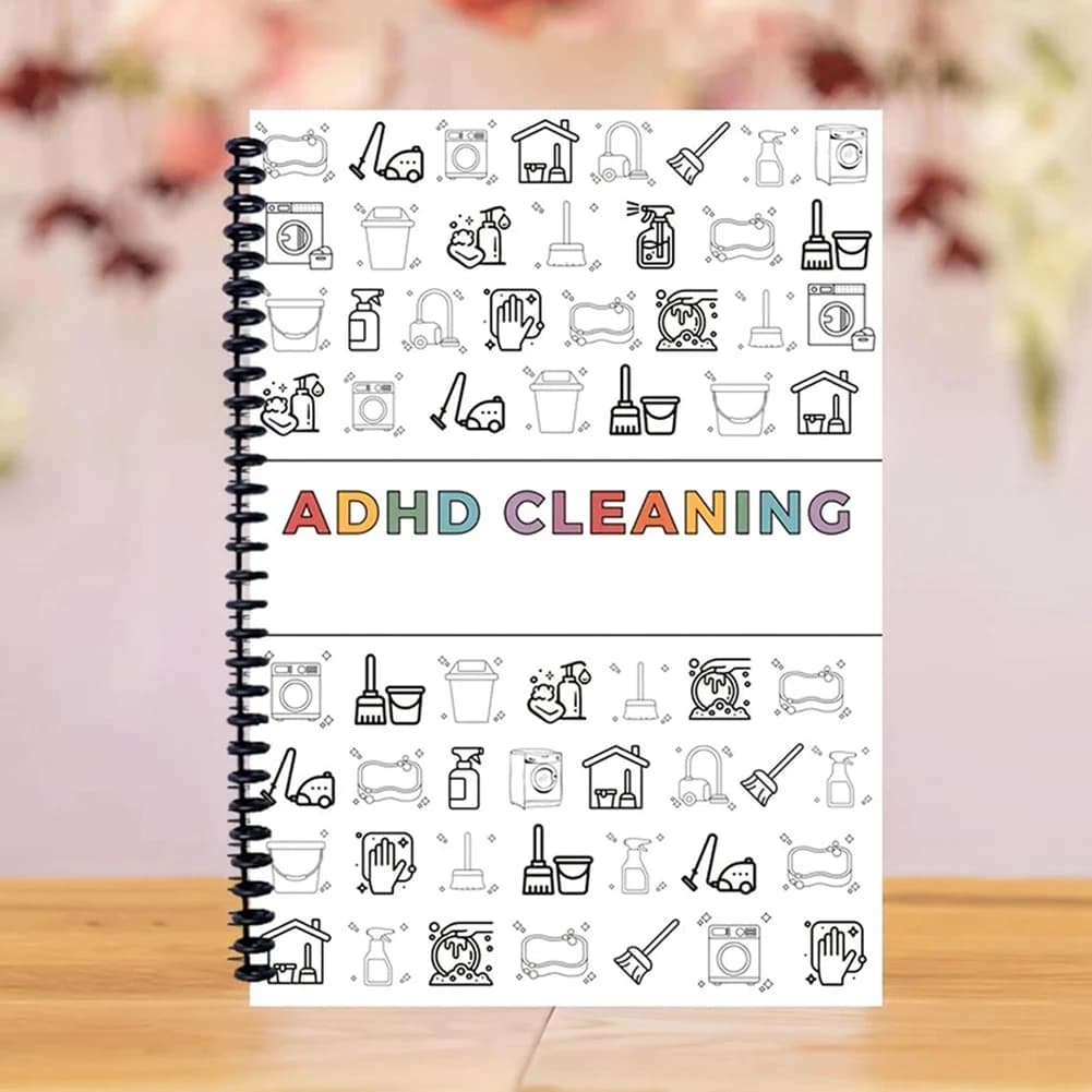 Agenda di Pulizie ADHD: Organizzatore Domestico Giornaliero, Settimanale e Mensile, Quaderno per la Gestione delle Faccende e Programma di Pulizie Fai-da-te per la Casa