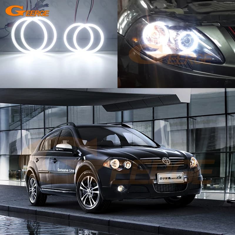 Per Brilliance BS2 FSV 2009 2010 2011 2012 Eccellente luce diurna Ultra luminosa SMD LED Angel Eyes Kit Halo Anelli