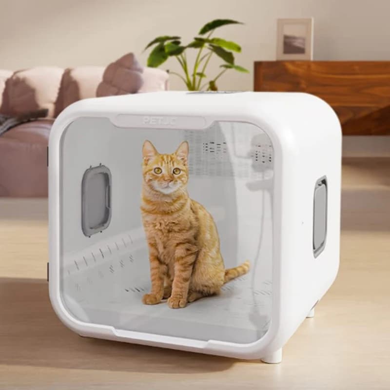 Smart hair dryer for cats and dogs 71 liters, silent, automatic, with intelligent temperature control, 360-degree drying box for cats and puppies.