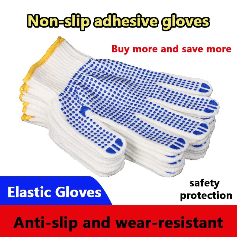 10 paia di guanti da lavoro in gomma elastica per la protezione del lavoro da giardinaggio domestico guanti professionali antiscivolo resistenti all'usura