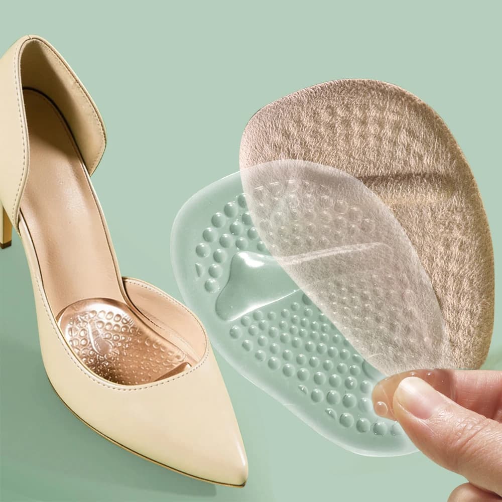 6 Pezzi Solette in Silicone per Scarpe da Donna, Inserti per Sandali e Tacchi Alti, Cuscinetti in Gel Antiscivolo per Assorbimento degli Urti e Sollievo dal Dolore