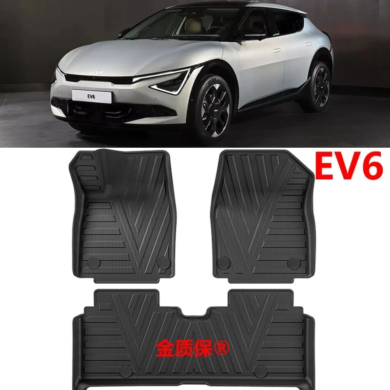 Utilizzare per KIA EV6 tappeto per auto KIA EV6 tappetino per auto adatto per KIA EV6 tappetino per bagagliaio impermeabile KIA EV6 tappetini per auto EV6 poggiapiedi EV6
