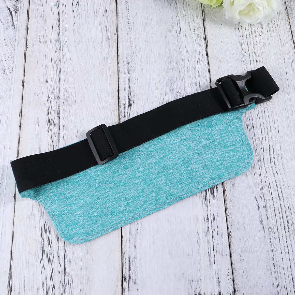 Marsupio Sportivo Impermeabile Blu Leggero con Cintura Elastica Regolabile per Corsa all'Aperto e Portaoggetti per Chiavi