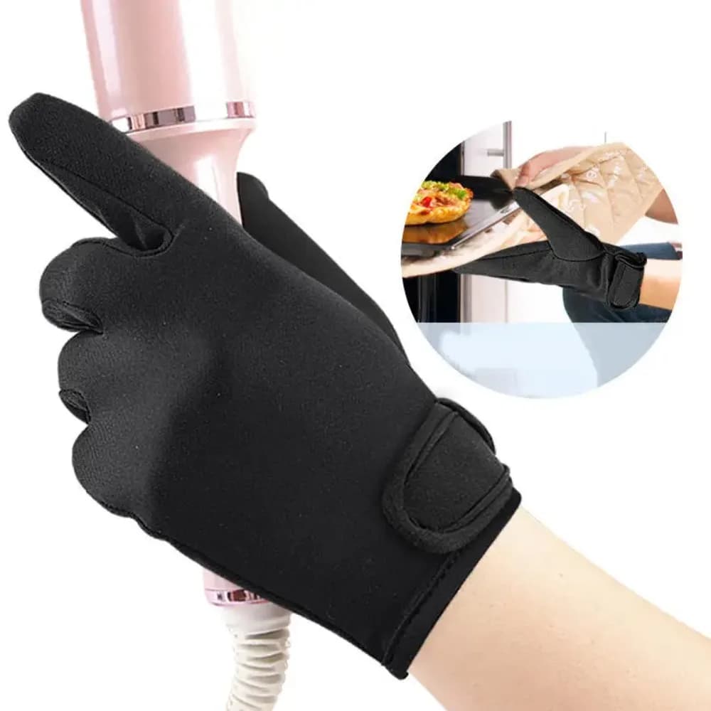Hairdressing Heat Resistant Finger Glove Curling Professional Hair Straightener Perm Glove Hair Styling Tools Anti-scalding