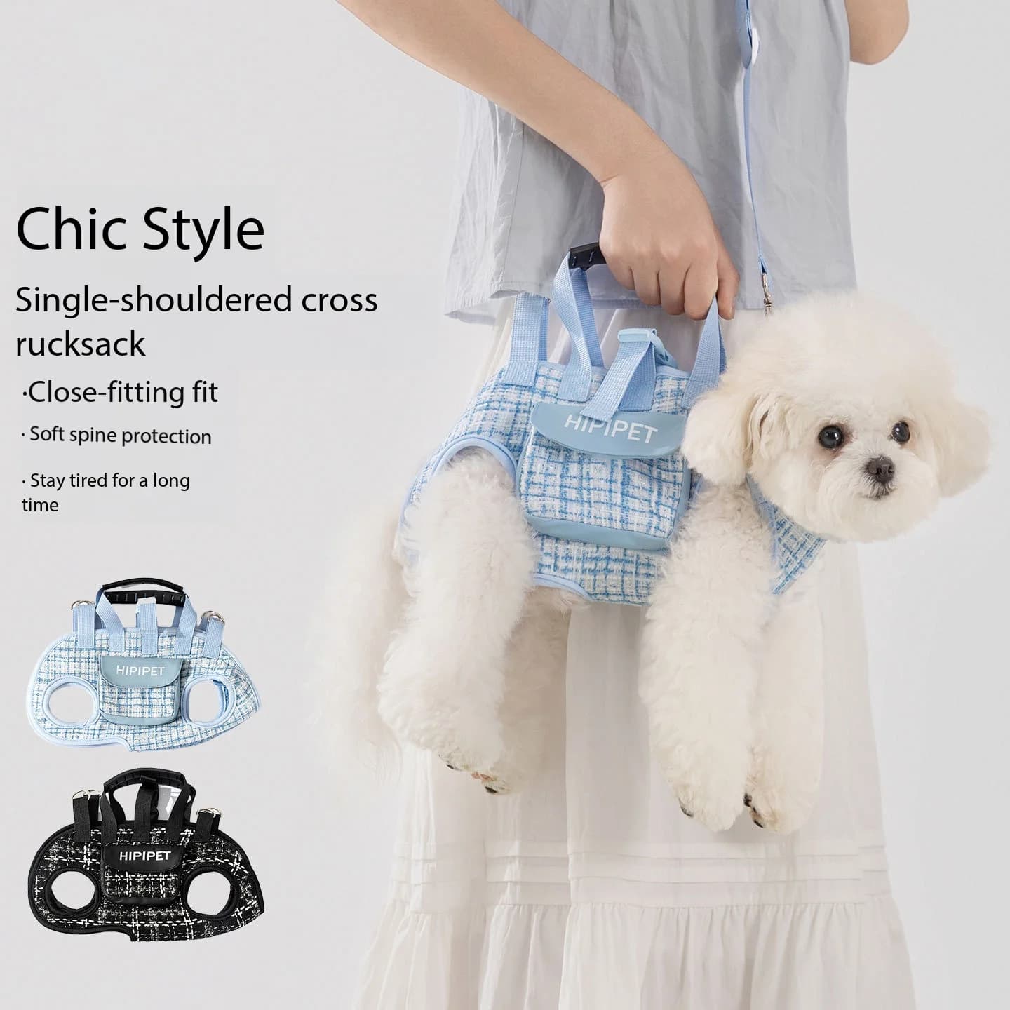 Prodotti per animali domestici: Borsa da trasporto portatile per animali domestici in stile coreano, borsa portatile alla moda per cuccioli, traspirante e resistente all'usura.