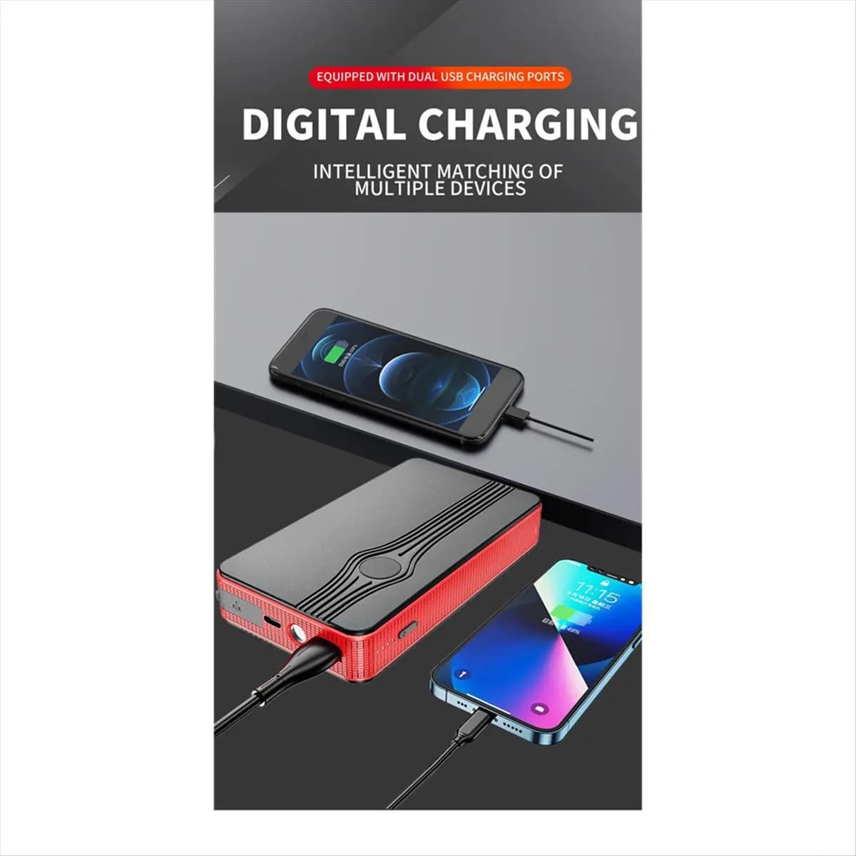 Delicioso-Per batteria per auto 12V Caricatore di avviamento per auto Booster Dispositivo di avviamento automatico Avviatore di emergenza Ricarica rapida 400A B