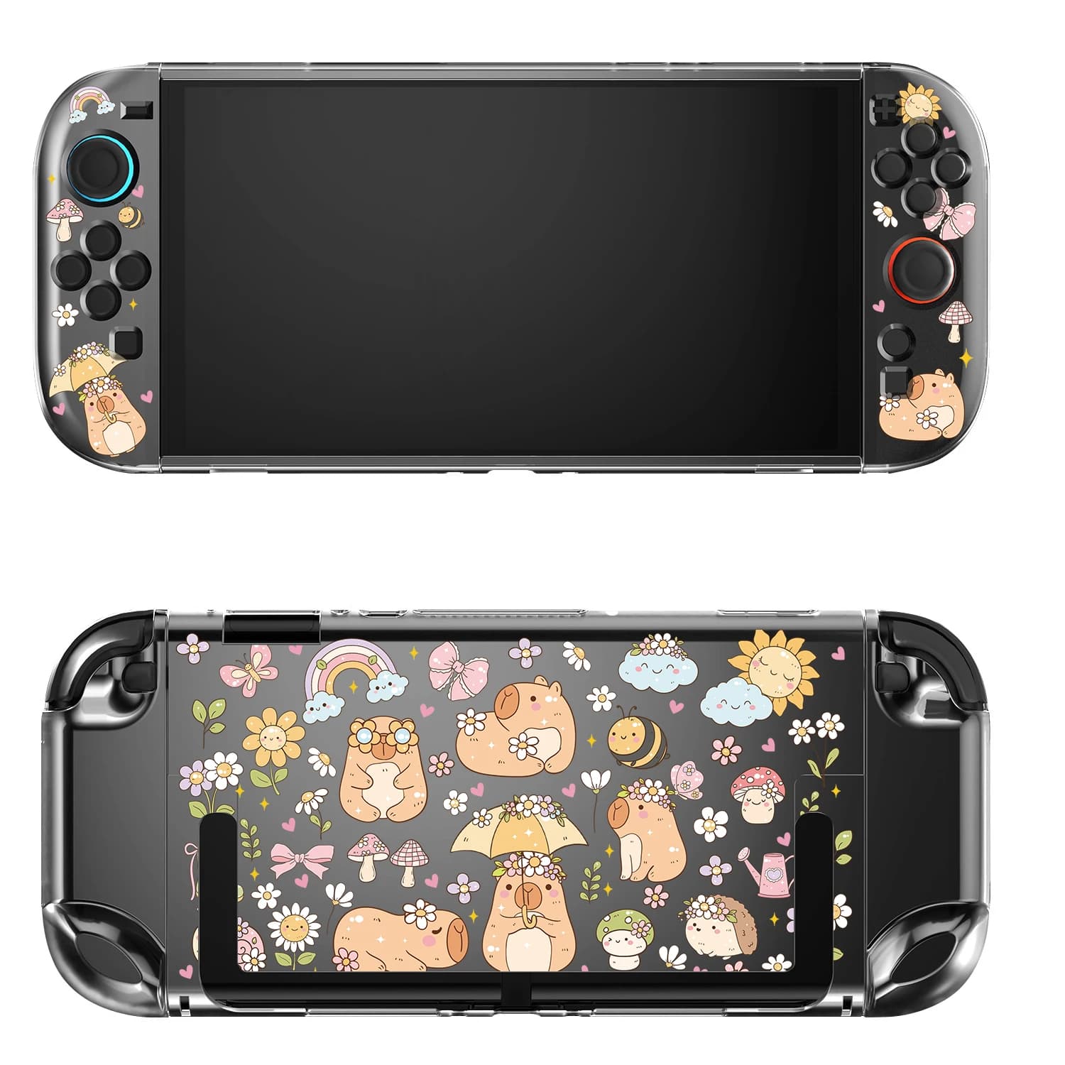 Custodia per Nintendo Switch 2 Funda Cover Shell Dockable Protettiva Kawaii Cute Capybara TPU Switch 2 Accessori Controller JoyCon