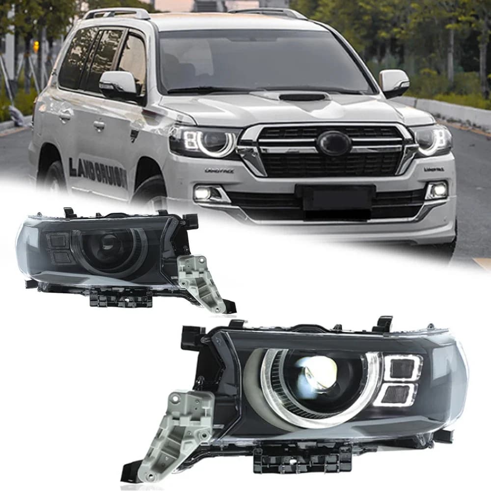 Pop LED Fari Per TOYOTA LAND CRUISER 16-21 Defender Style Led DRL Auto Testa Della Lampada di Montaggio Accessori di Segnale Lampada Modificata