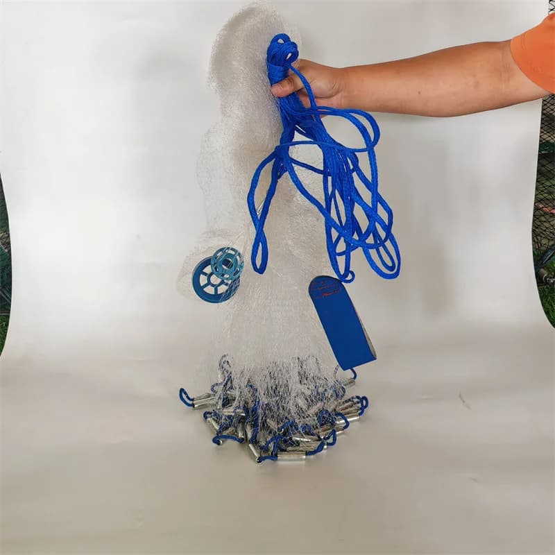 Rete da Pesca Americana in Nylon Monofilamento con Piombi in Piombo a Maglia Piccola per Lancio a Mano - Offerta Speciale