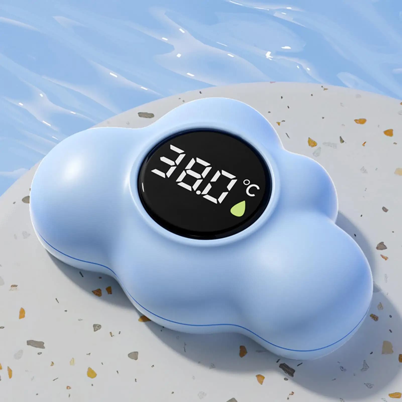 Termometro da bagno, monitor della temperatura dell'acqua calda e fredda, resistente all'acqua, con avviso di temperatura, sensore aggiornato, display LED