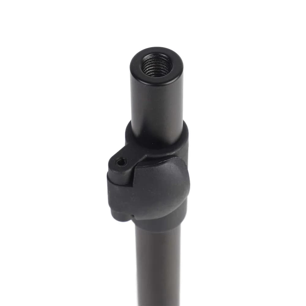 2 Pezzi Supporto Portatile per Canna da Pesca in Lega di Alluminio Regolabile Nero 30-50cm con Allarme Morso
