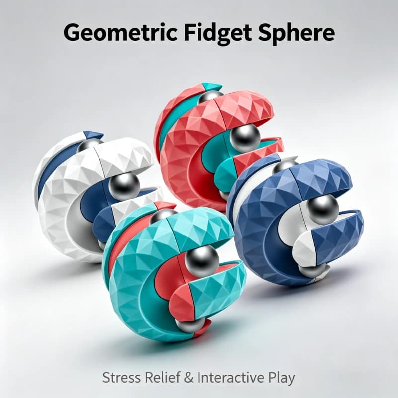 Cubo Orbitale Antistress, Giocattolo Sensoriale per Decompressione, Spinner per Allenamento della Concentrazione, Regalo per Bambini