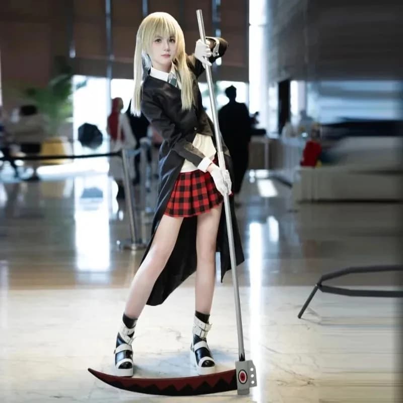 A;3\v,7'd/Maka Albarn Cosplay Anime Soul Eater Costume Female Girl Saia Gloves Uniform Suit Halloween Party Role Playx;4'v\6,b/