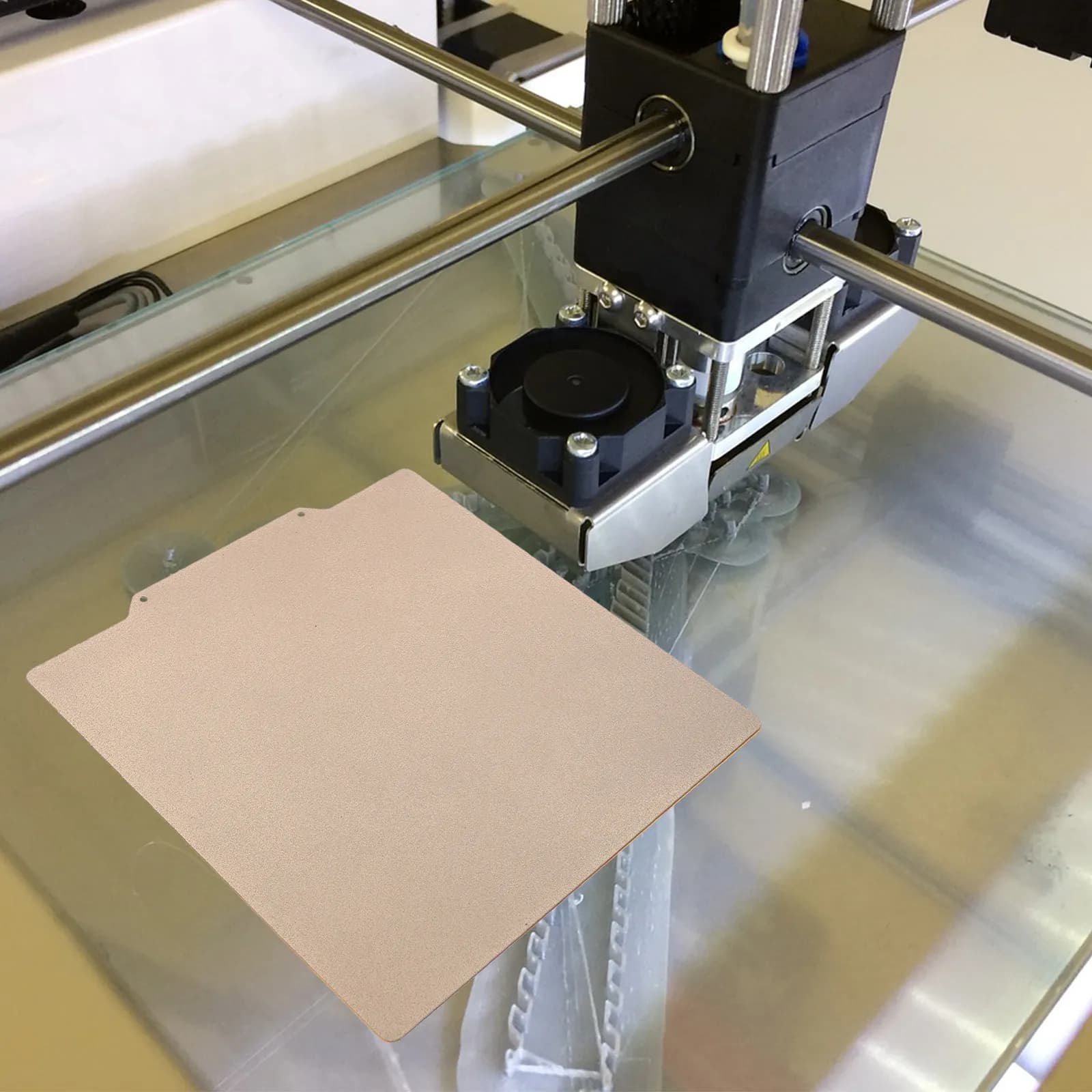 2 Pezzi Piastra in Acciaio 220x220mm per Piattaforma Stampante 3D, Superficie Antiscivolo con Eccellente Aderenza, Ricambio per Superficie di Costruzione 3D