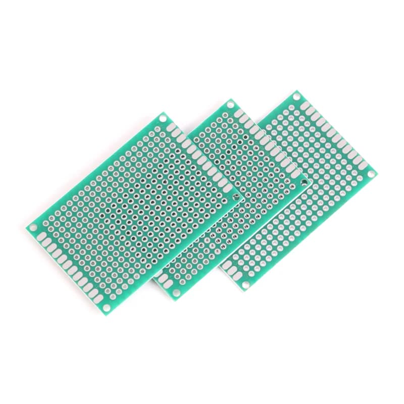 2 pz 4*6cm Double-sided Spray Tin Hole Board scheda perforata PCB Board Universal Circuit Board Test sperimentale per Arduino