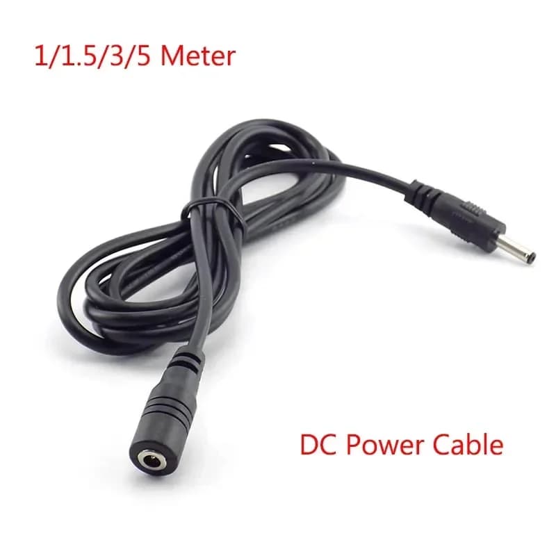 1/1.5/3/5 Metri Maschio Femmina Cavo di Alimentazione DC Prolunga 5V 2A Cavo di Alimentazione Adattatore 3.5mm X 1.35mm Connettore per CCTV Telecamera di Sicurezza