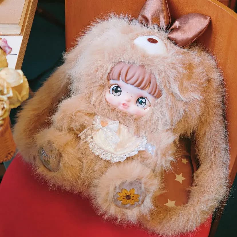 Yomi 800% Peluche Coniglio Morbido e Carino in Vinile, Scatola a Sorpresa Flower Whisper, Ornamento da Scrivania Grande, Decorazione per la Casa, Regalo per Donne