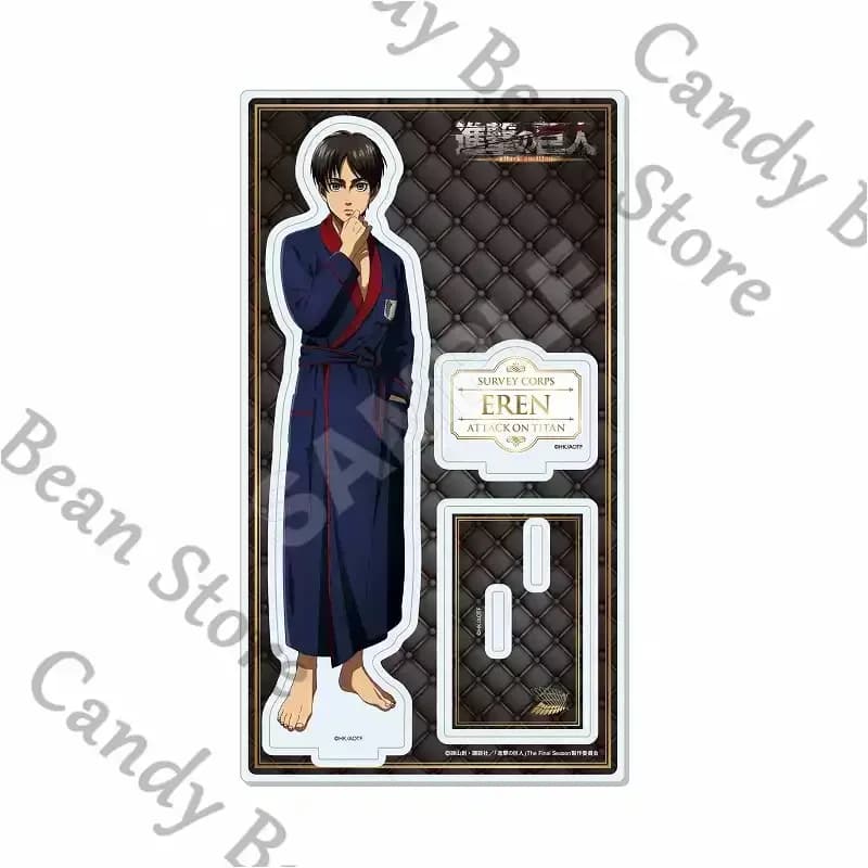 Genuino Anime Attack on Titan Eren Jaeger Cosplay Abbigliamento per il tempo libero Figura acrilica Stand Cartoon In piedi Segno Tabellone indicatore Natale