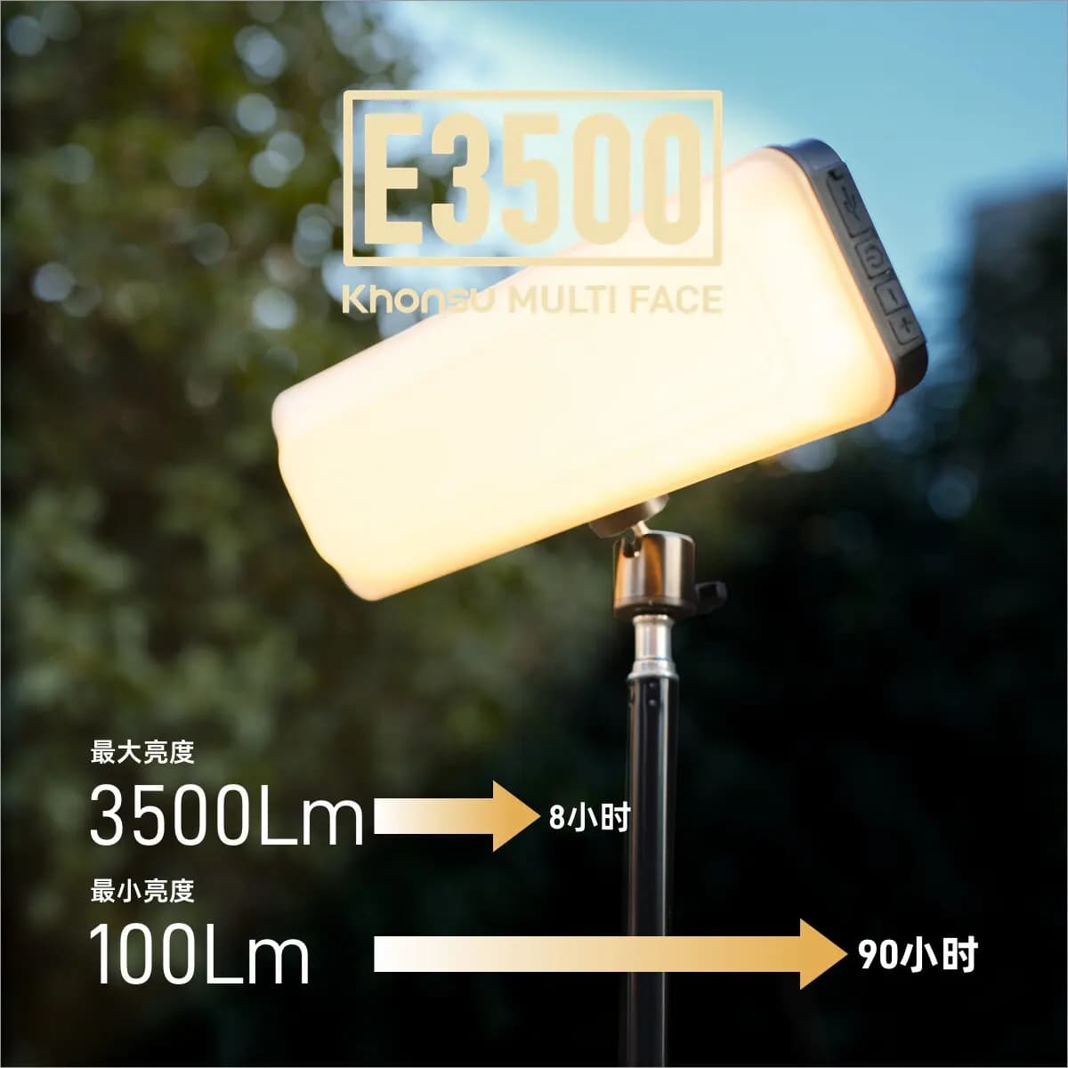 20000mAh Camping Light High Brightness LED Outdoor Tent Light Hanging Intelligent Camping Light Work Light No bracket