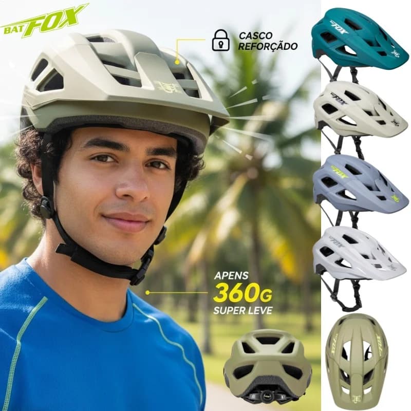 BATFOX MTB Adult mountain bike helmet MTB Cycling with 14 fans for men Woman Cross bike helmet Half hat cycling helmet