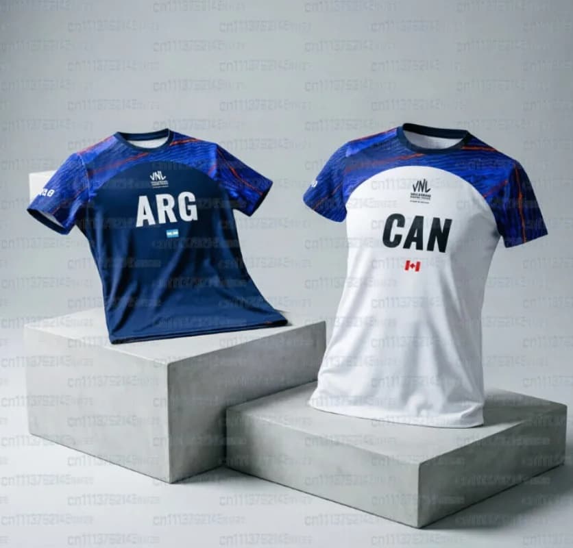 Argentina Canada Blue Volleyball Jersey Sport T-Shirt Comfort Breathable Tee 3D Fashion Clothes Y2k FamilyMatching