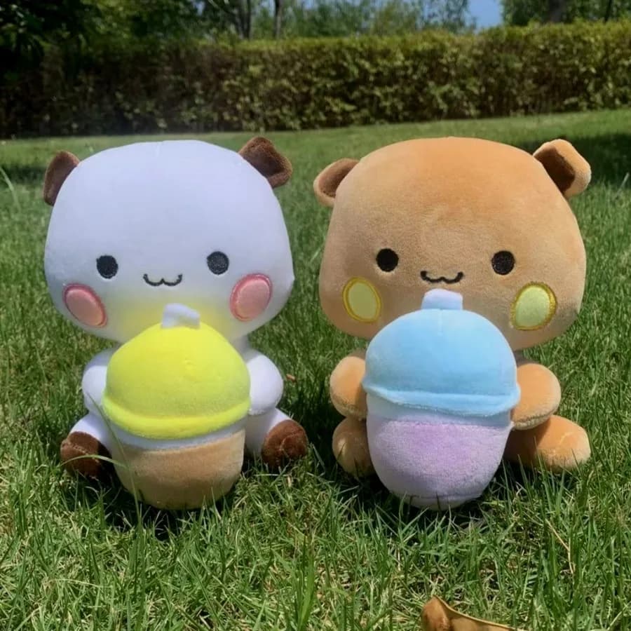 Peluche Bubu Dudu, Simpatico Giocattolo a Forma di Bubble Tea, Orsacchiotto Panda Yier, Adorabile Pupazzo Cartoon per Decorazione Casa, Regalo di Natale