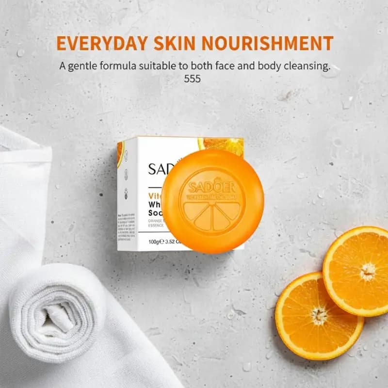 SADOER Sapone Corpo Idratante alla Vitamina C, Detergente Delicato per Uso Quotidiano, Idratante e Nutriente per la Pelle
