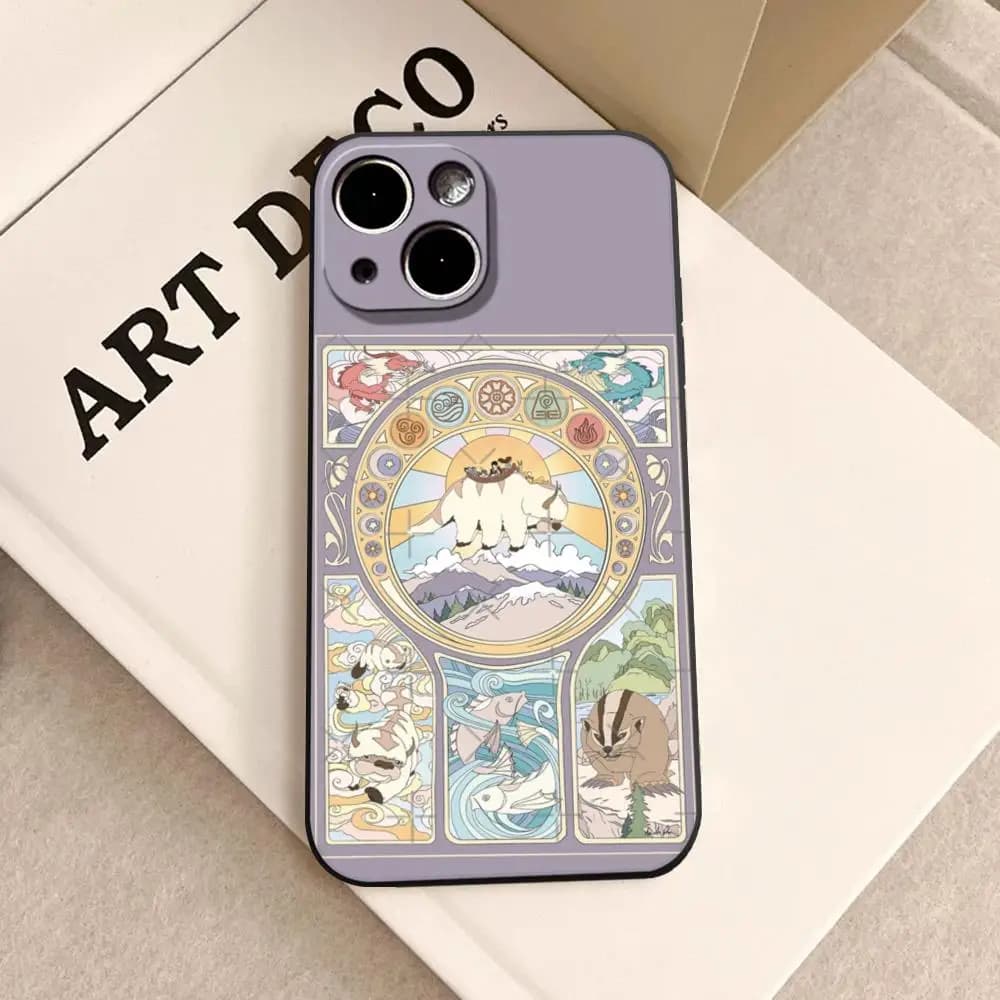 Cover per iPhone Anime A-Avatar The Last Airbender per modelli 17 Air 16 15 14 Plus 13 12 11 Pro Max 16e, antiurto, trasparente HD