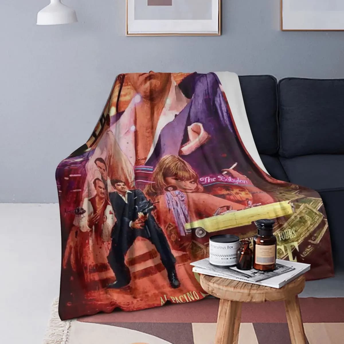 Scarface Tony Movie Blankets Soft Warm Flannel Throw Blanket Bedding for Bed Living room Picnic Travel Home Sofa