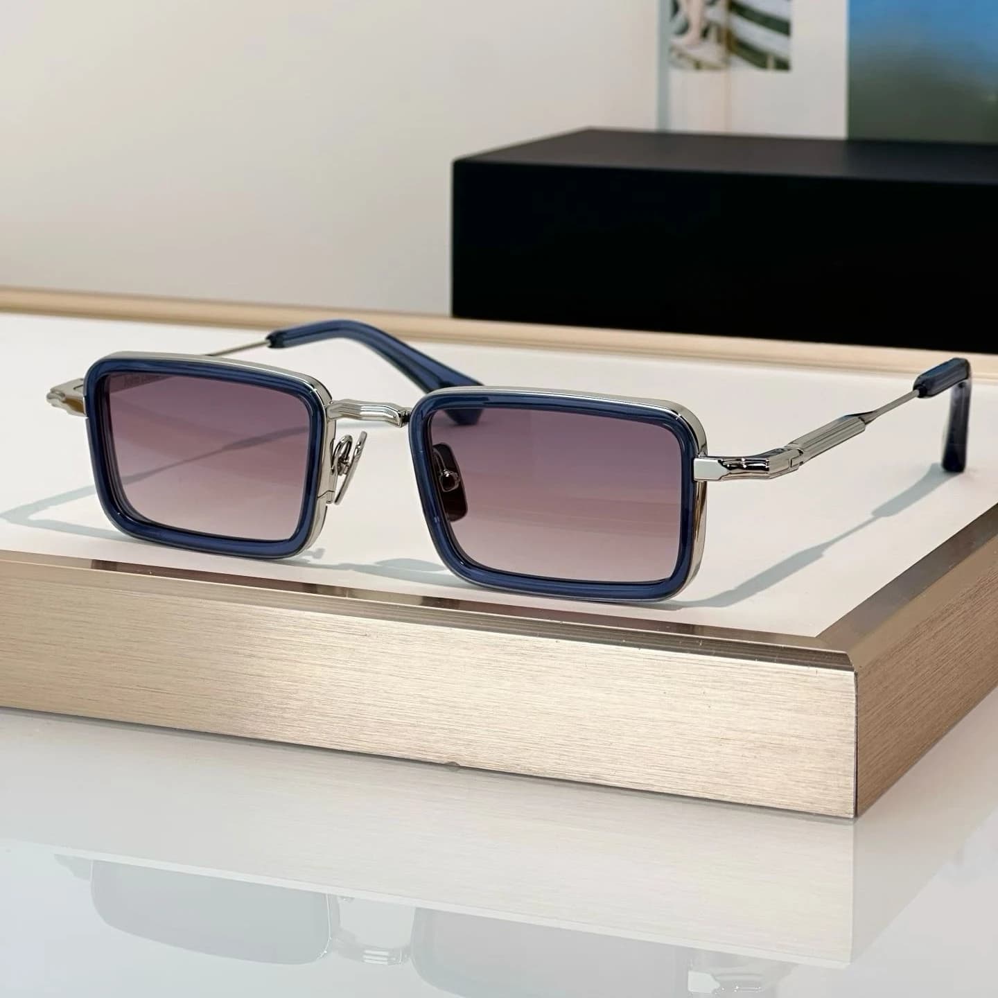 Luxury Vintage Fashion Trend John Sunglasses PIERCE Retro Square Style Ultralight Titanium Acetate UV400 Unisex 3A+ Top Quality