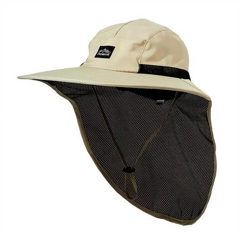 Unisex zomer brede rand waterdichte snel drogende Panama caps buiten Visor emmer hoeden Mesh ademende zon hoed met nek klep