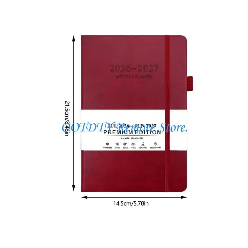 2026-2027 Daily Planner with 384 Pages Elastic Band Closure 2026-2027 Academic Planner Notebook For Daily Scheduling
