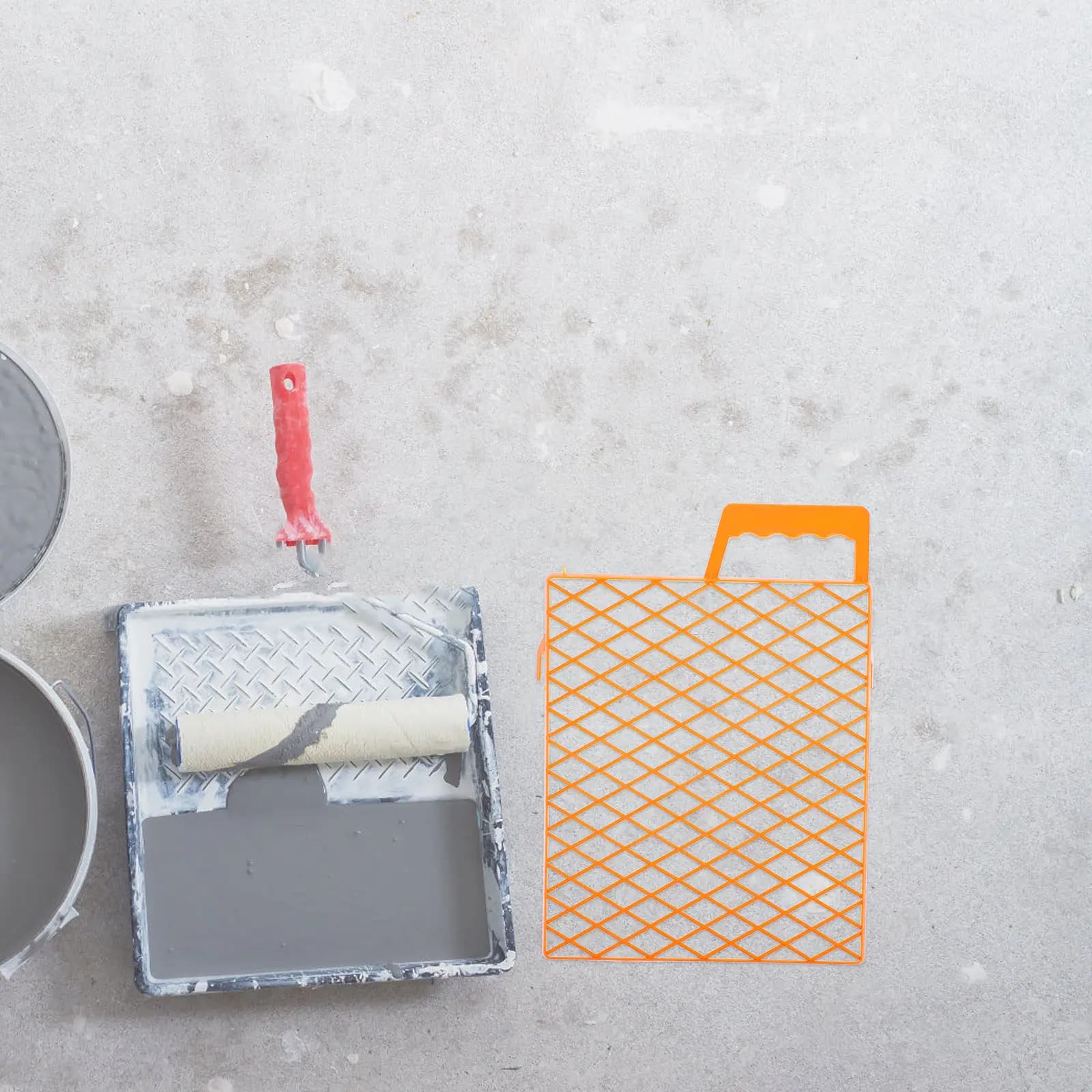Heavy Duty Plastic Paint Roller Tray Grid Bucket Grid for Home Renovations DIY Projects Painting Oil Paint Bucket Screen