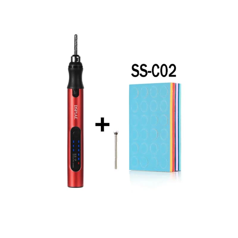 DSPIAE ES-P Sander Pen Portable Electric Sharpening Pen with Sponge Sanding Disc Round Pre-Cut 4.2V 10W Abrasive Sandpaper