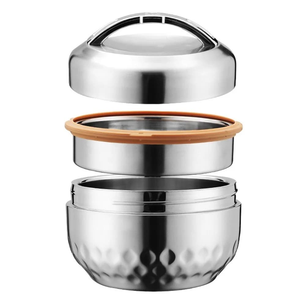 Doppio strato Keep Thermos Lunch Box contenitore per alimenti contenitore per alimenti portatile Bento Lunch Box in acciaio inossidabile resistente e durevole