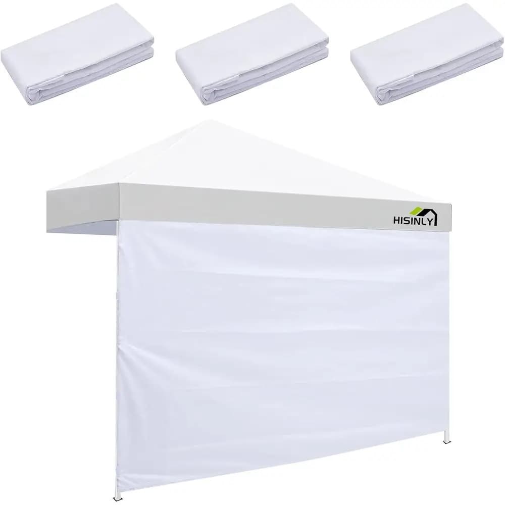 Pareti Laterali per Tenda 10x10 ft, Confezione da 3, Impermeabili e Protette dai Raggi UV, in 210D Bianco, per Eventi all'Aperto e Campeggio