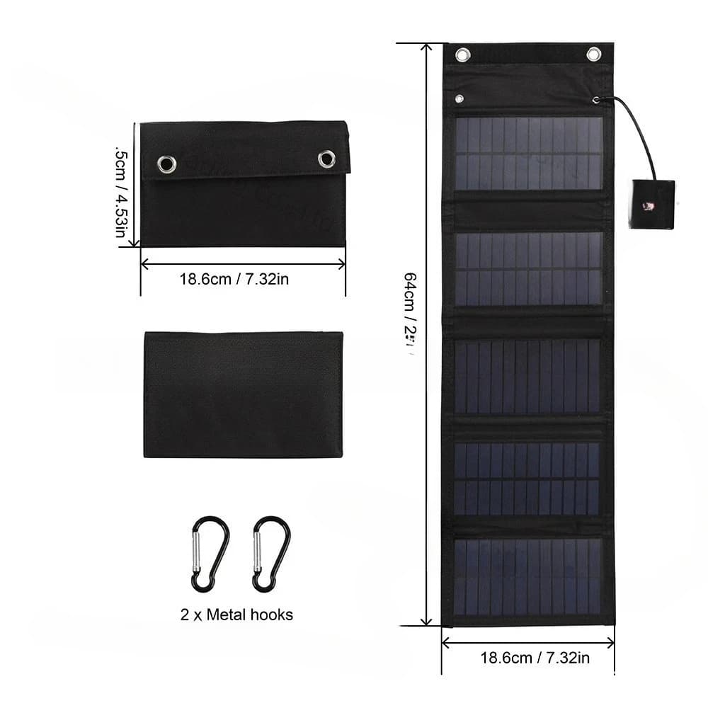 25W 5v solar folding bag waterproof emergency portable solar panel foldable solar charger