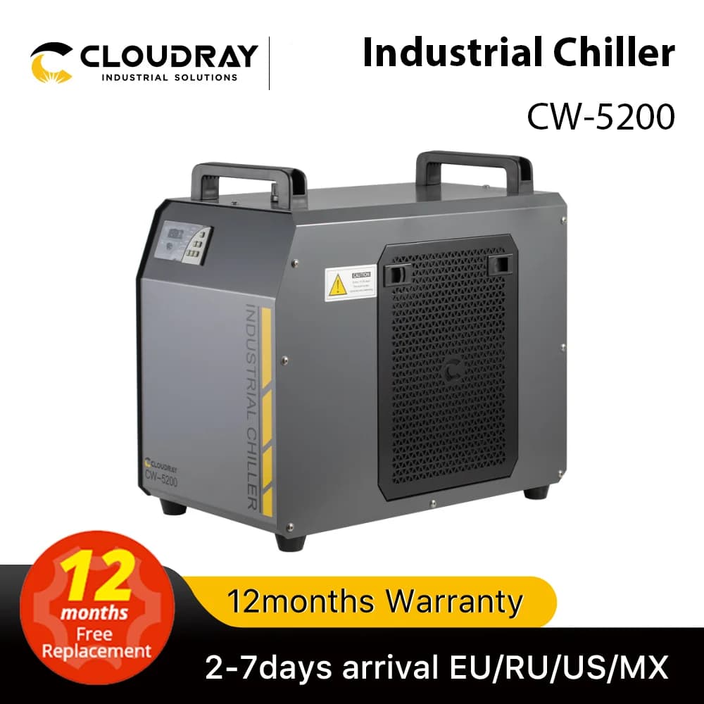Cloudray Industry Air Water Chiller 50/60Hz CW5200 for Laser Incision Cutting Machine CO2 Cooling Laser Pipe 150W