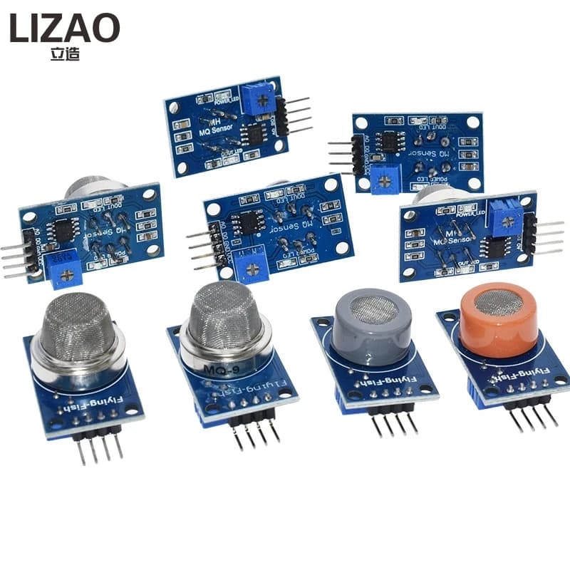 Modulo Sensore per Rilevamento Fumo, Metano e Gas Liquefatto per Arduino, Kit Fai-da-Te per Principianti MQ-2 MQ-3 MQ-4 MQ-5 MQ-6 MQ-7 MQ-8 MQ-9 MQ-135