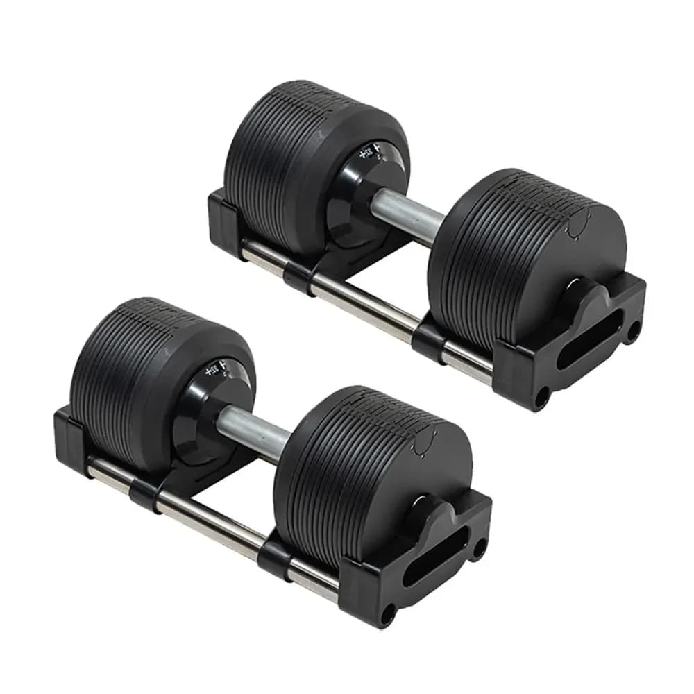 Adjustable Dumbbell, Quick Change Steel Plate System, 5LB Increment Home Gym Weight Set for Strength Training Fitness Use
