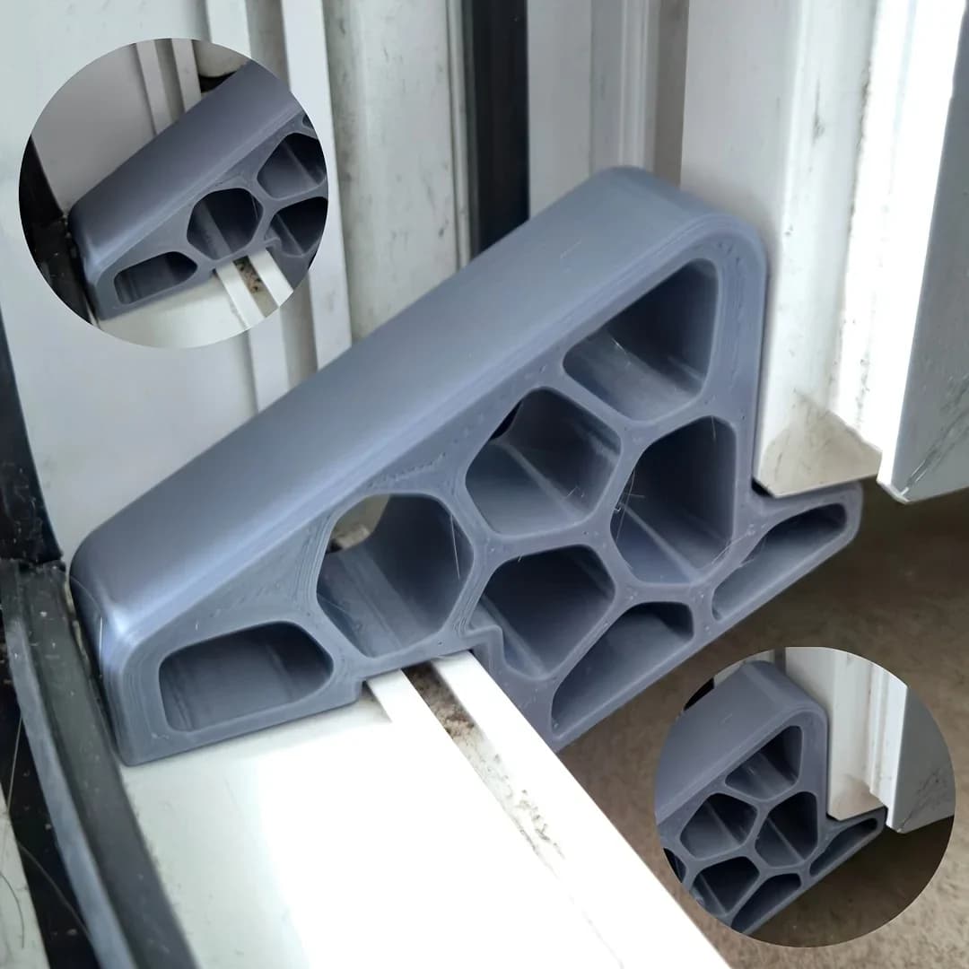 1 fermaporta antiscivolo a cuneo resistente, adatto per uso interno, facile da installare/rimuovere, compatibile con porte da balcone e finestre